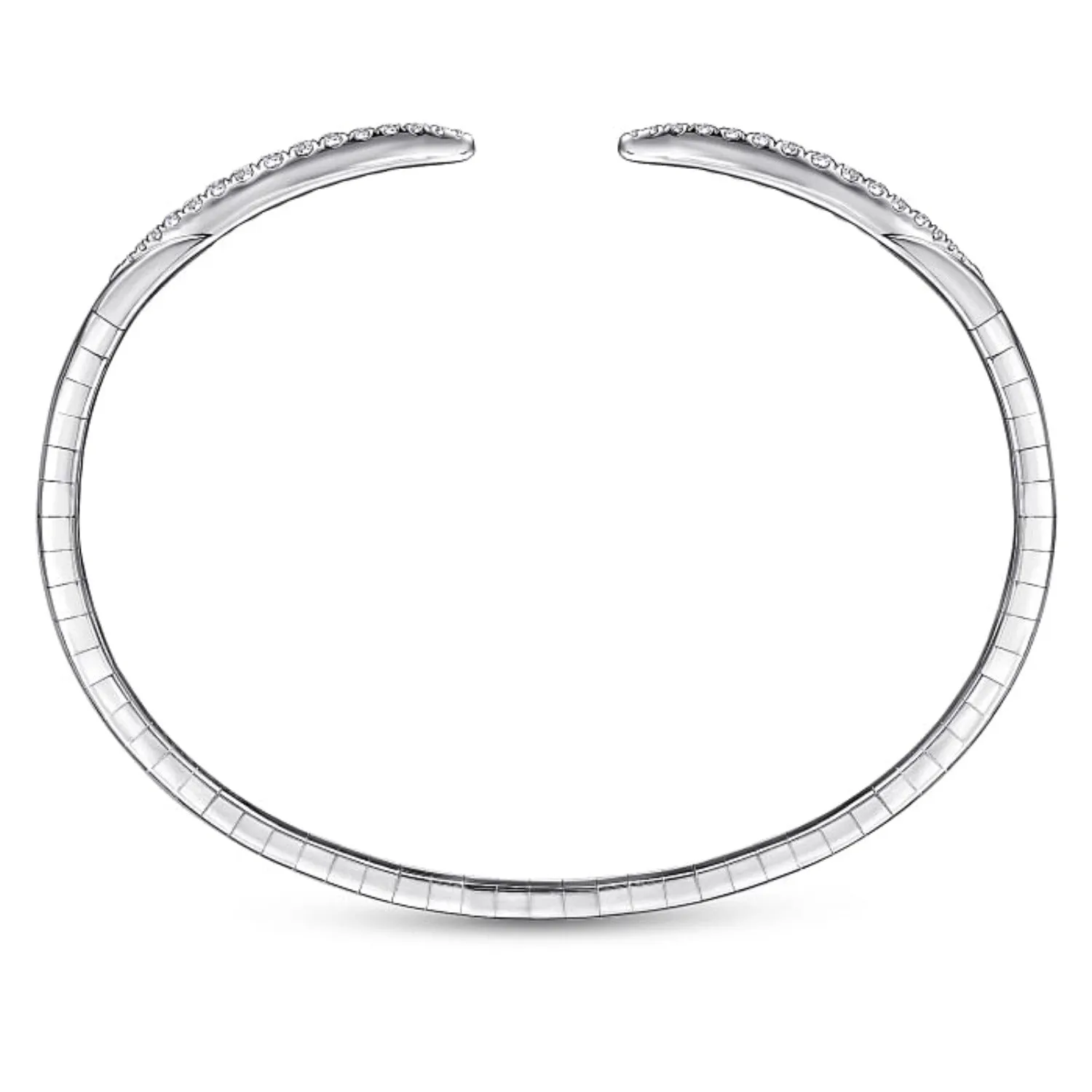 Gabriel & Co. Open Diamond Pave Bangle Bracelet