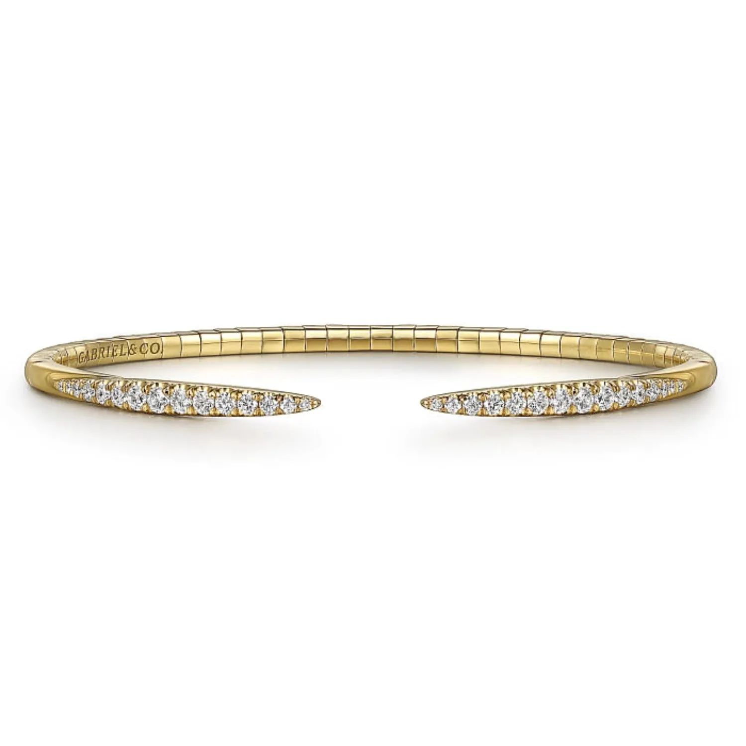 Gabriel & Co. Open Diamond Pave Bangle Bracelet