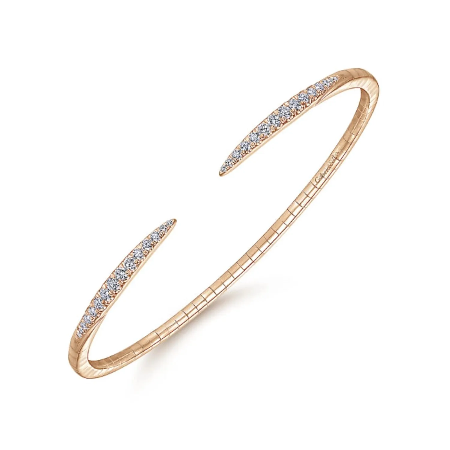 Gabriel & Co. Open Diamond Pave Bangle Bracelet