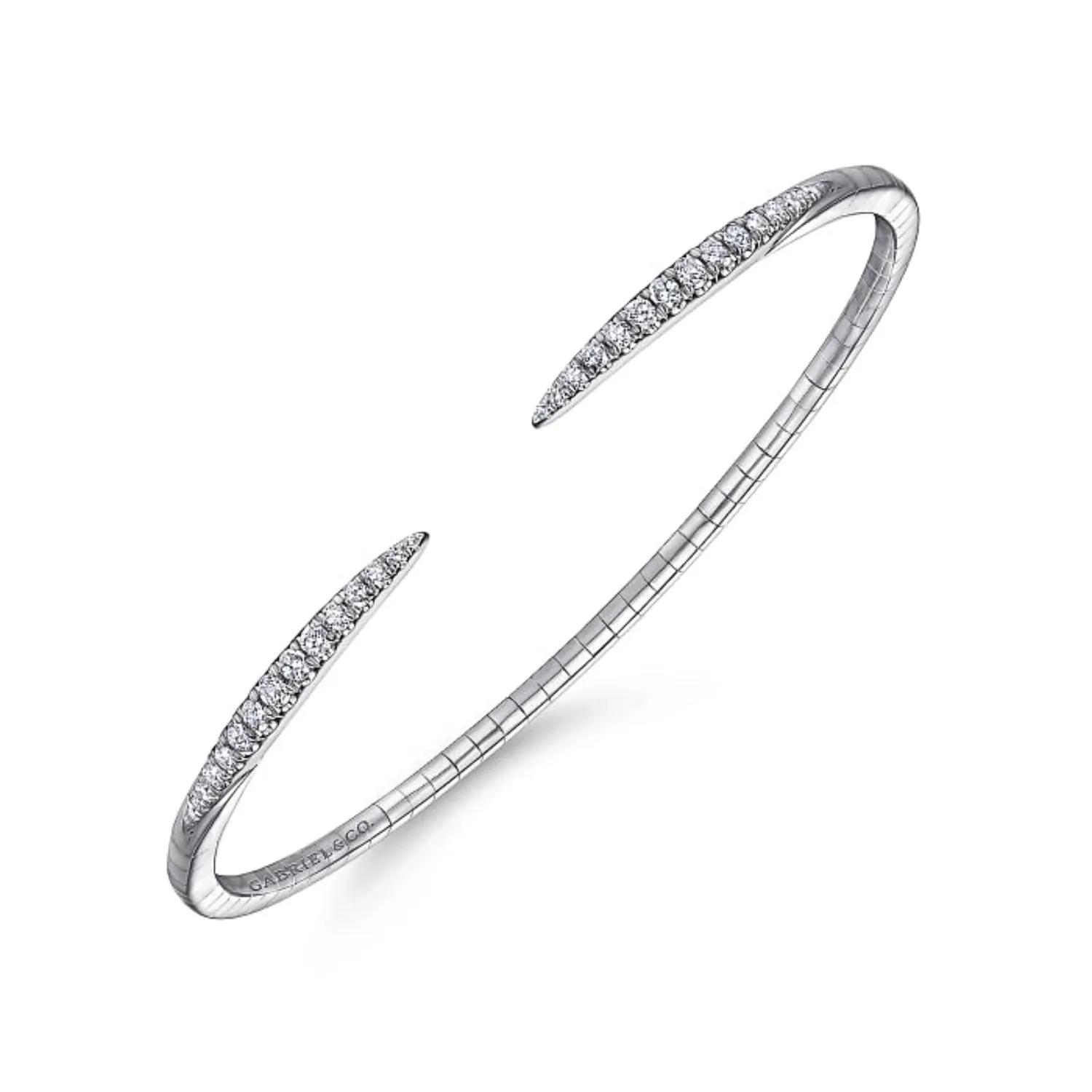 Gabriel & Co. Open Diamond Pave Bangle Bracelet