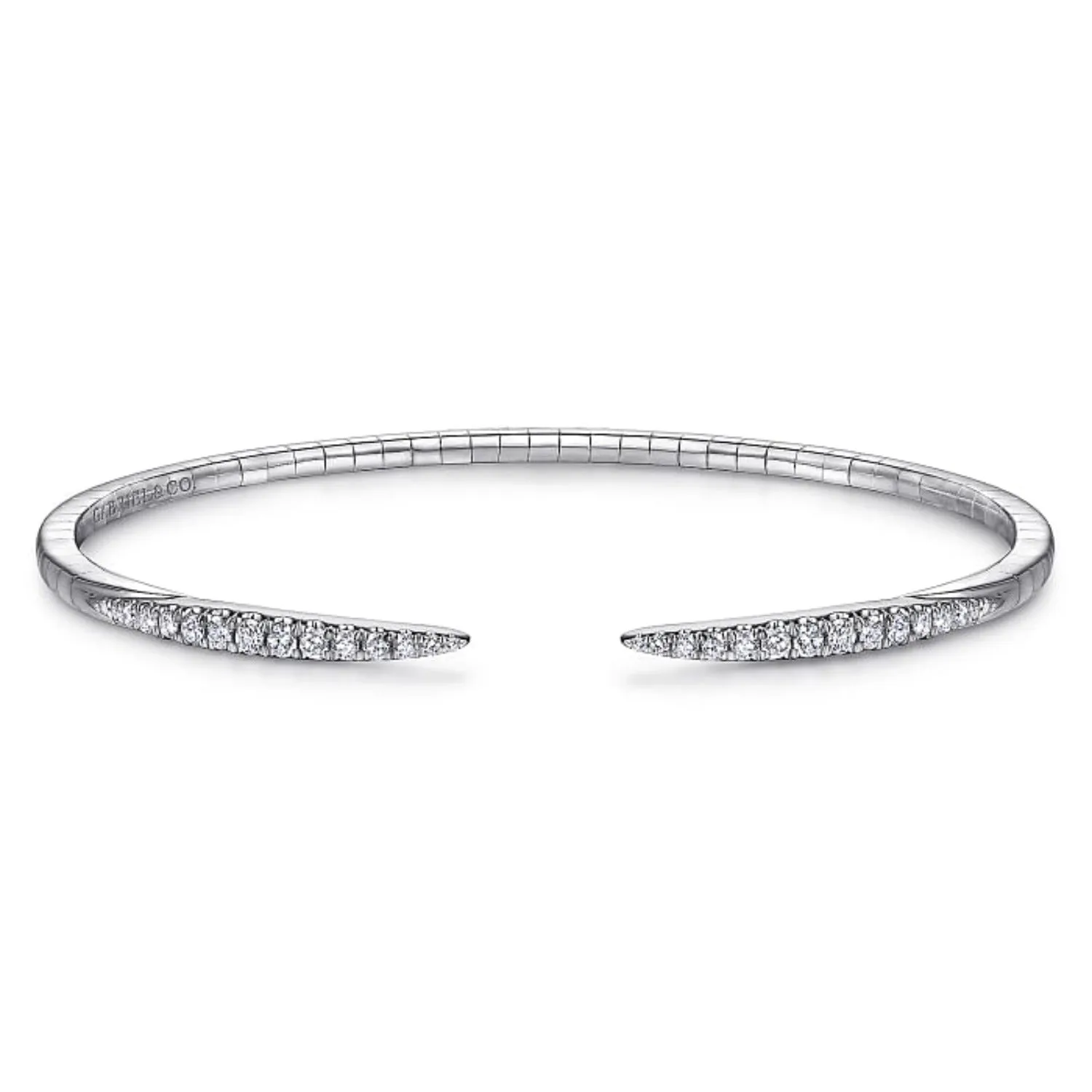 Gabriel & Co. Open Diamond Pave Bangle Bracelet