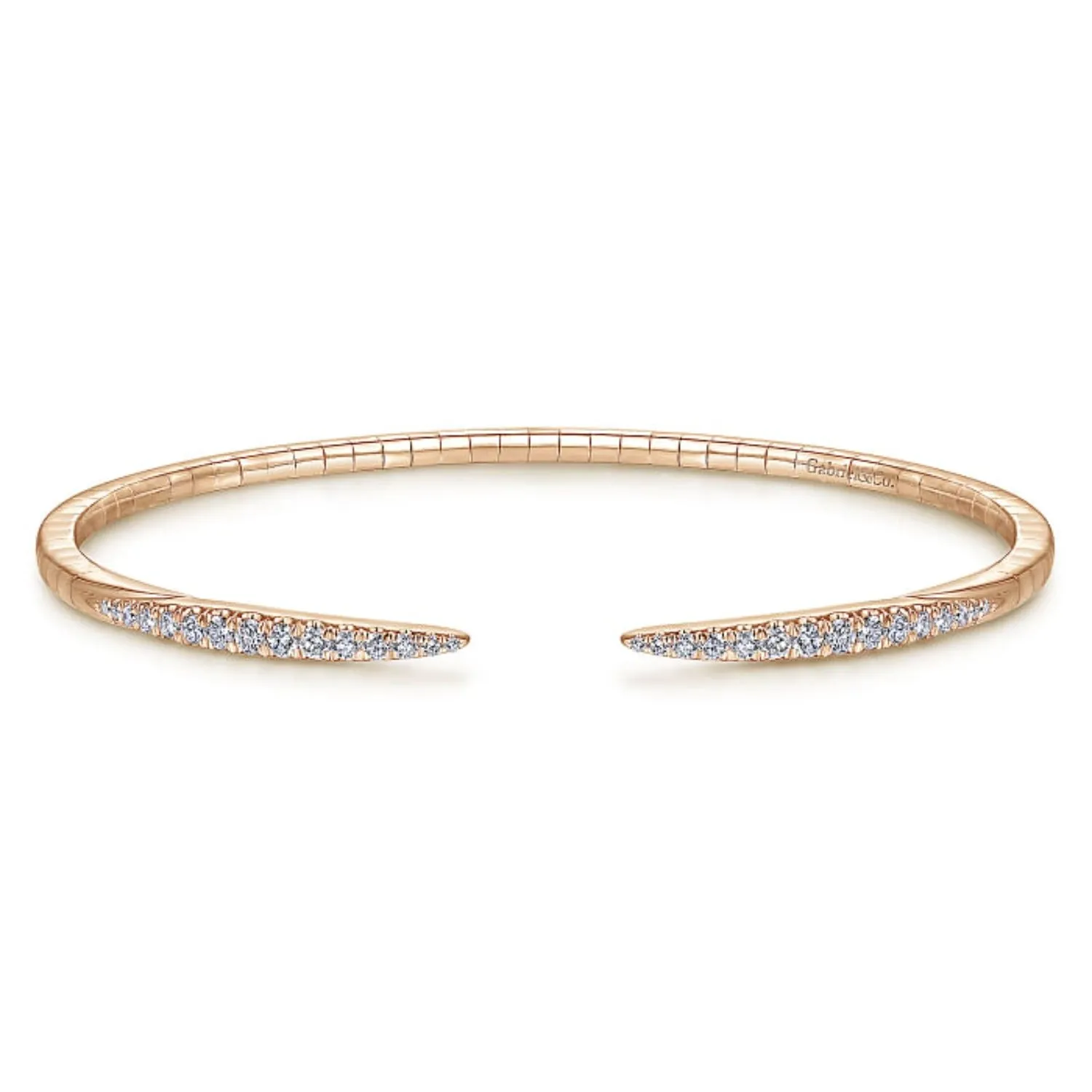 Gabriel & Co. Open Diamond Pave Bangle Bracelet