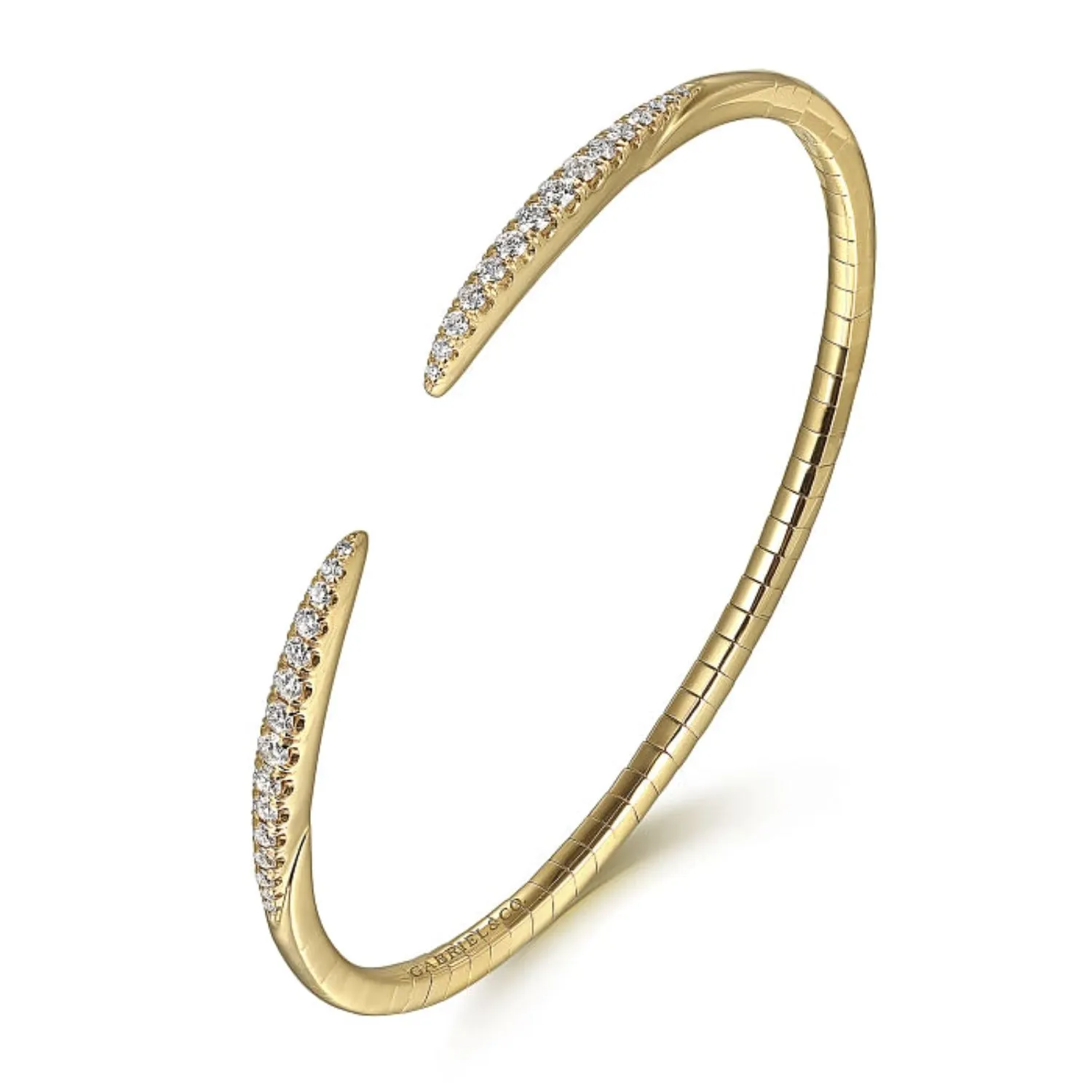 Gabriel & Co. Open Diamond Pave Bangle Bracelet