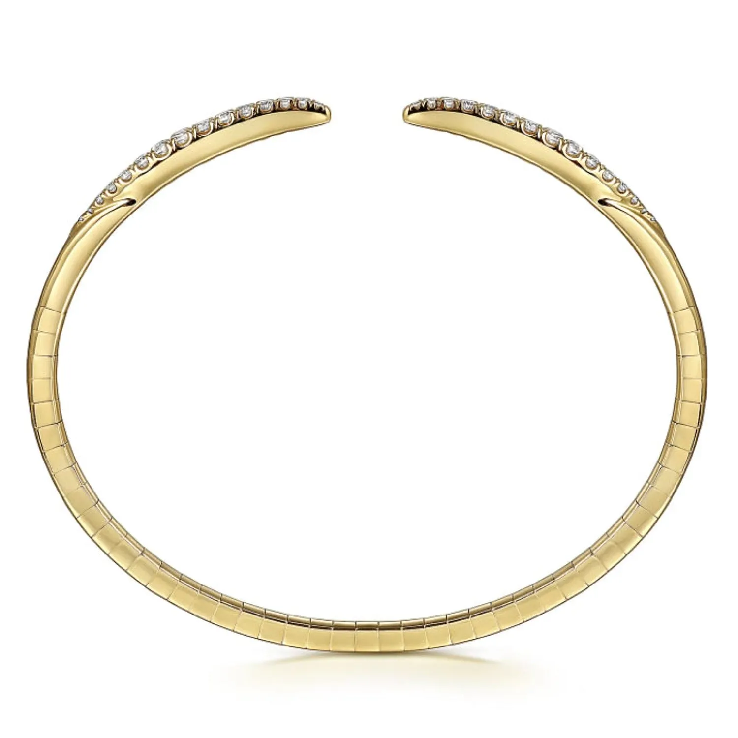 Gabriel & Co. Open Diamond Pave Bangle Bracelet