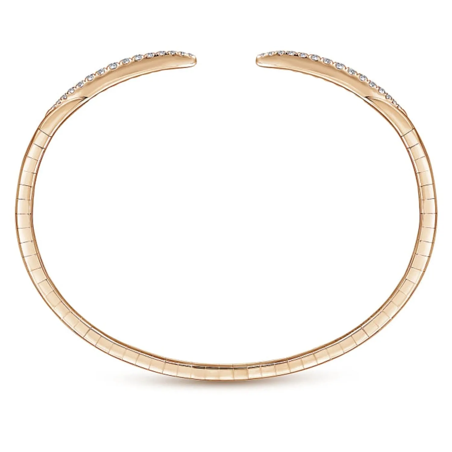 Gabriel & Co. Open Diamond Pave Bangle Bracelet