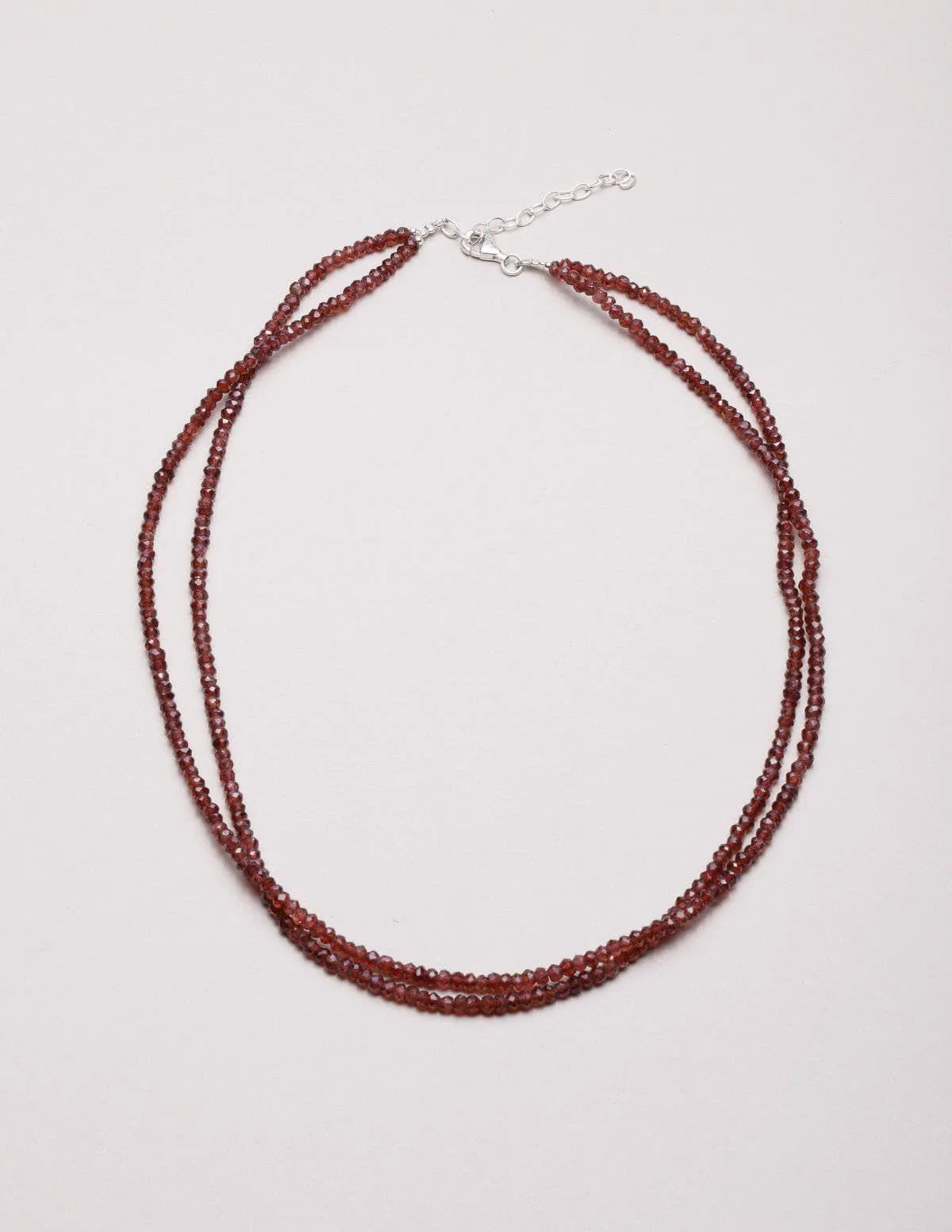 Garnet Double Strand Bead Necklace