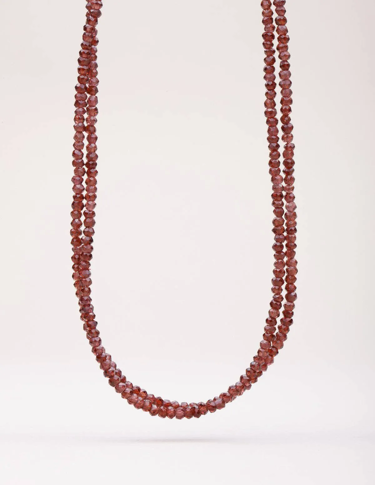 Garnet Double Strand Bead Necklace