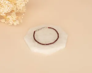 Garnet Faceted Bracelet