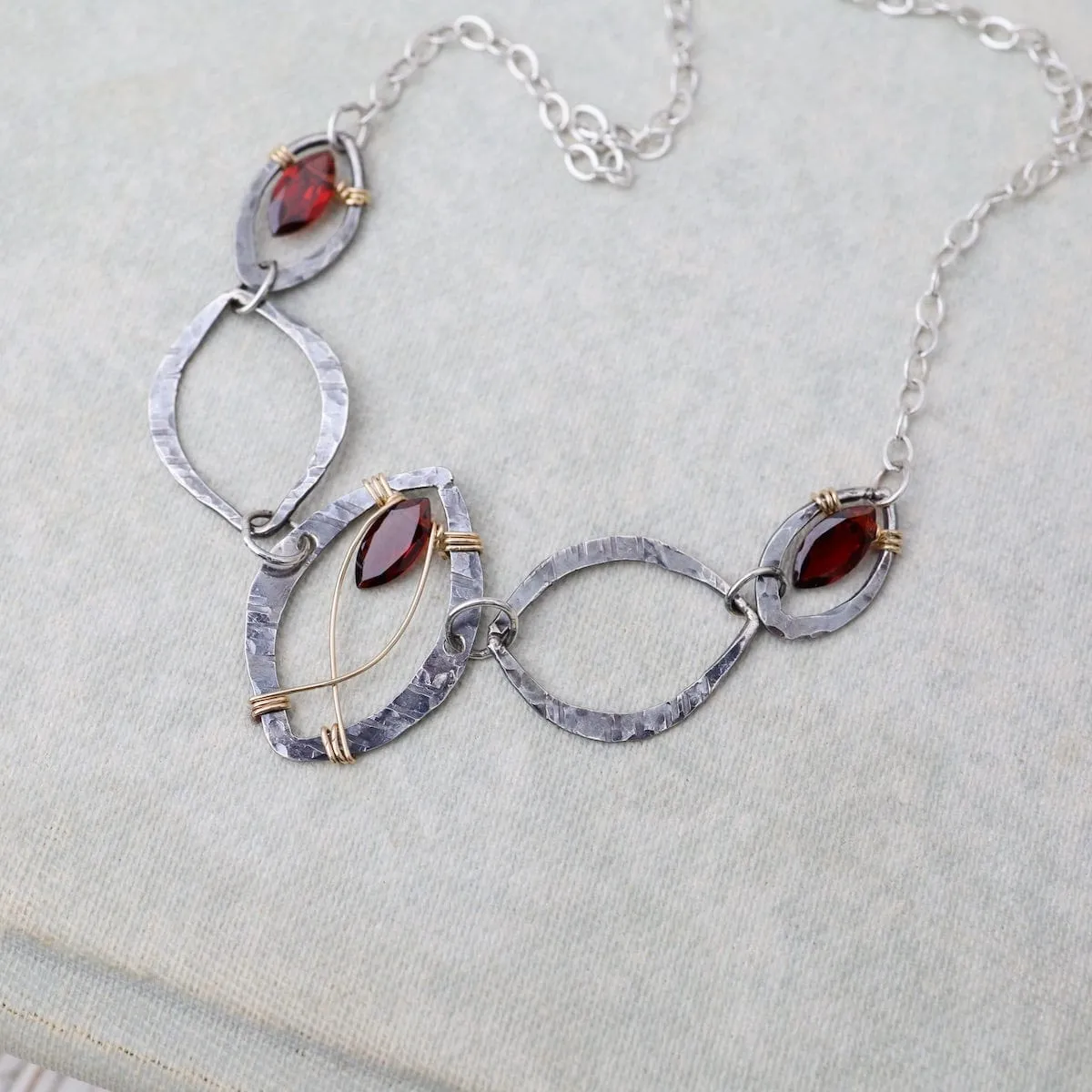 Garnet Marquise Necklace