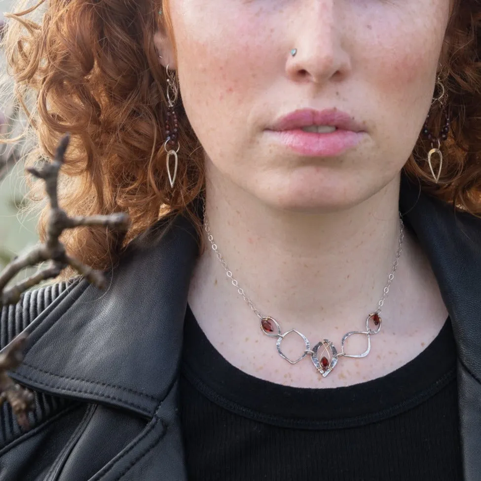 Garnet Marquise Necklace