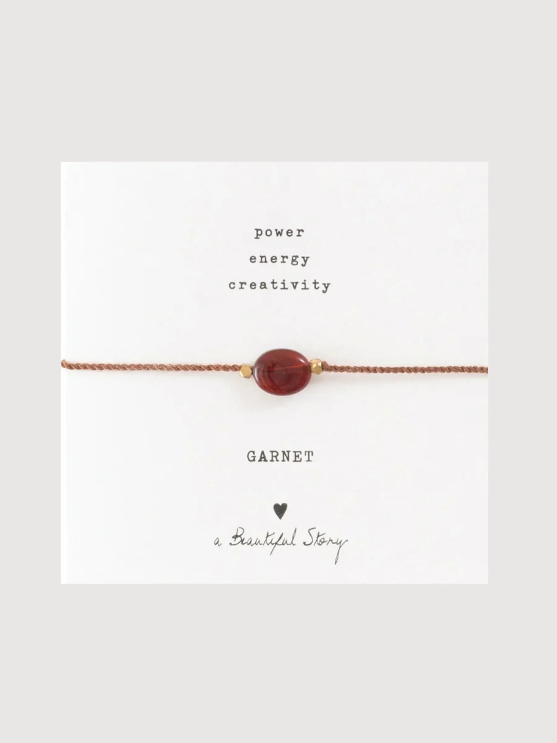 Gemstone Card Garnet | A Beautiful Story