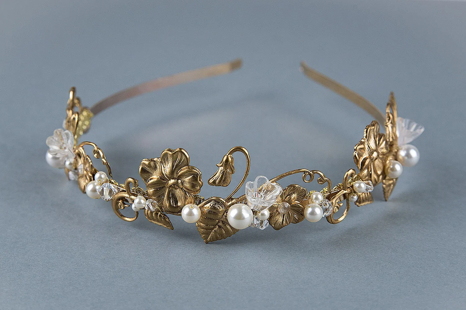 Gold floral headband - SYBIL