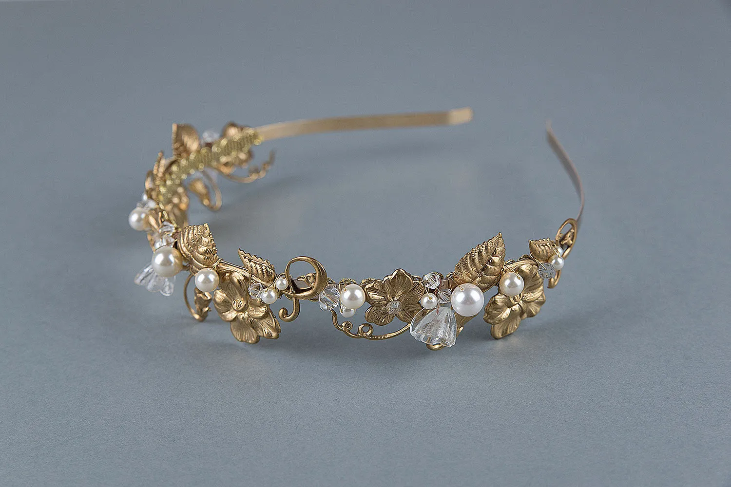 Gold floral headband - SYBIL