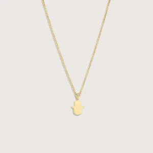 Hamsa Gold Necklace Diamond