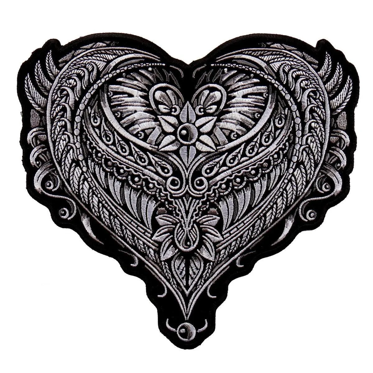 Hot Leathers Ornate Heart 8"X8" Patch