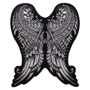 Hot Leathers Patch Ornate Angel Wings 9"
