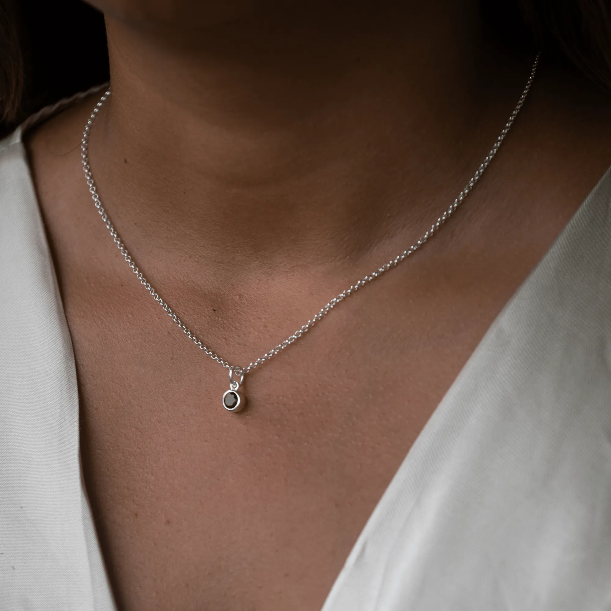 January Birthstone Necklace (Garnet)