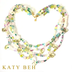 Jeannette Fancy Semi-Precious Gem Mix Necklace