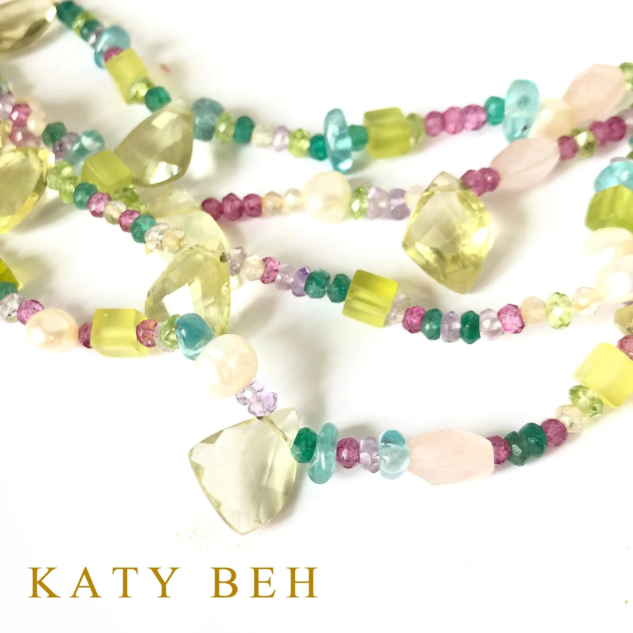 Jeannette Fancy Semi-Precious Gem Mix Necklace