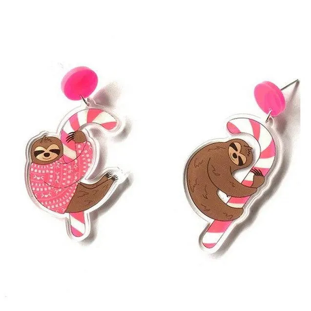 KittenAlarm - Aura Studded Acrylic Christmas Earrings