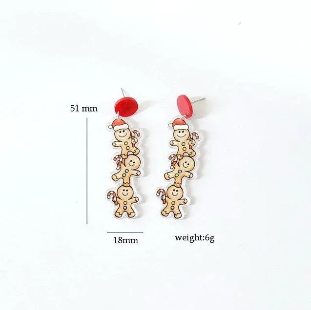 KittenAlarm - Aura Studded Acrylic Christmas Earrings