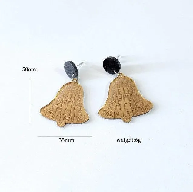 KittenAlarm - Aura Studded Acrylic Christmas Earrings