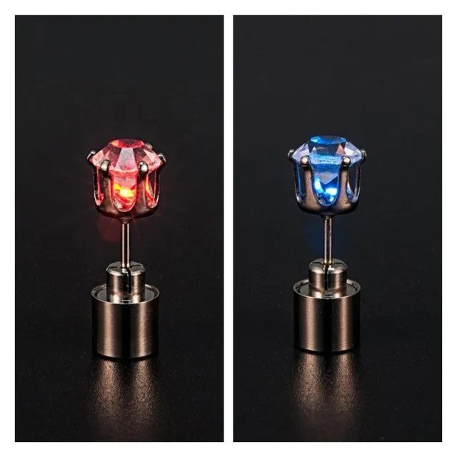 Korean Style LED Colorful Zircon Earrings