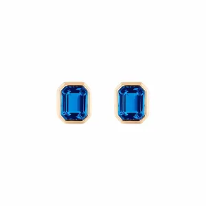 London Blue Topaz Manhattan Stud Earrings