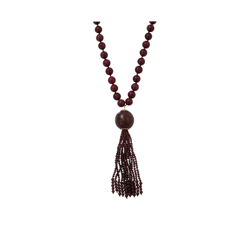 Marquetry Tassle Necklace