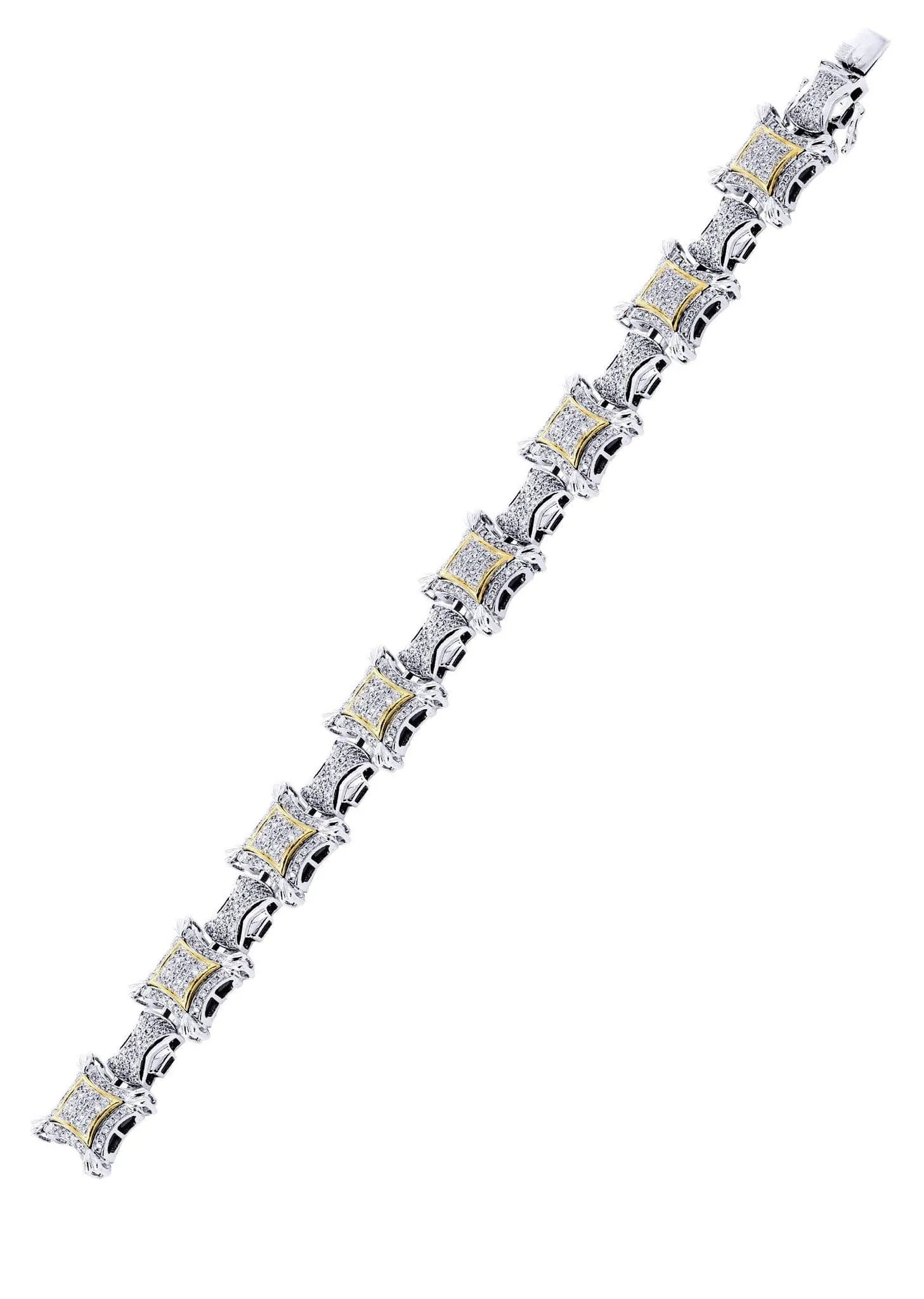 Mens Diamond Bracelet White Gold| 5.27 Carats| 58.71 Grams