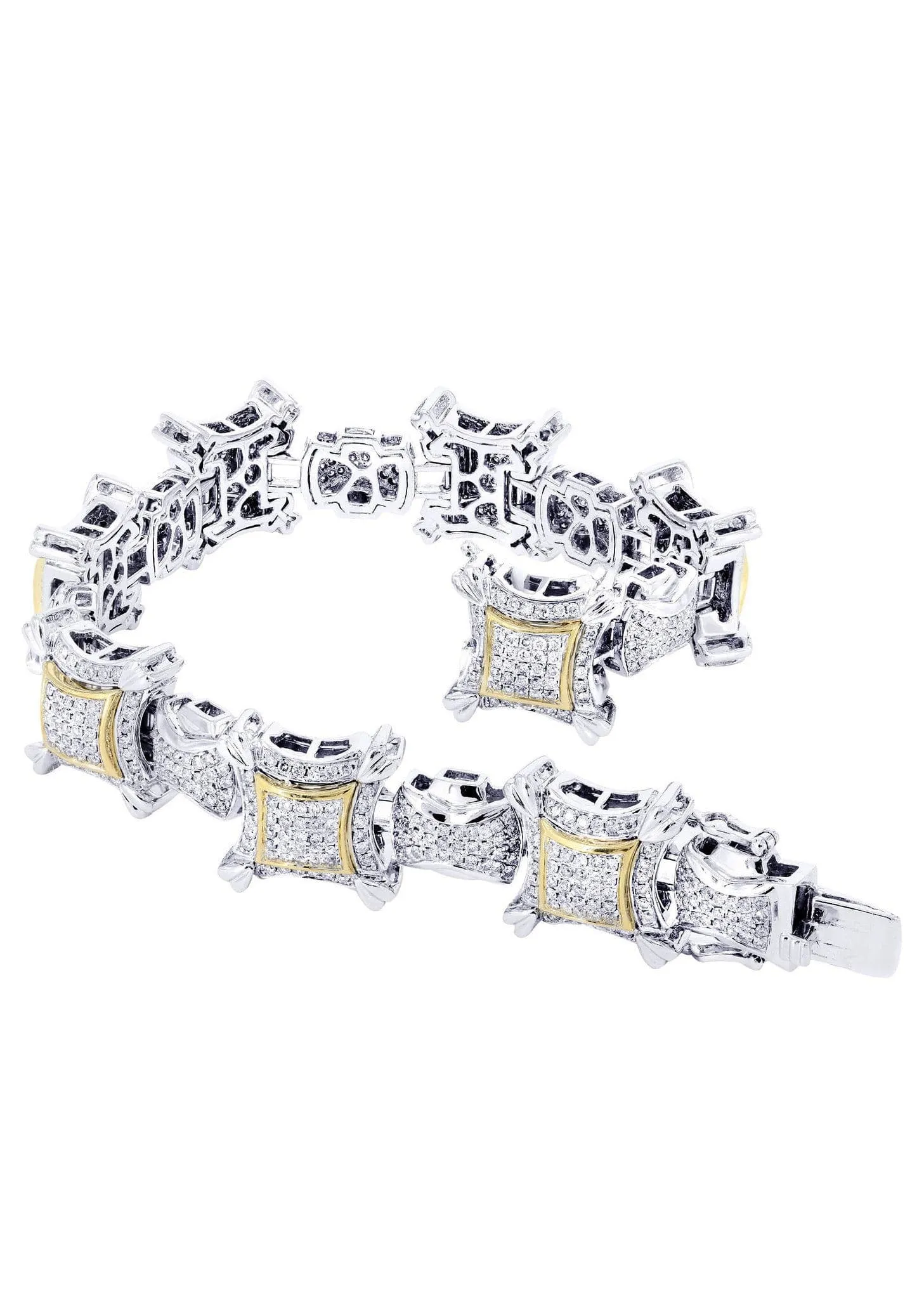 Mens Diamond Bracelet White Gold| 5.27 Carats| 58.71 Grams