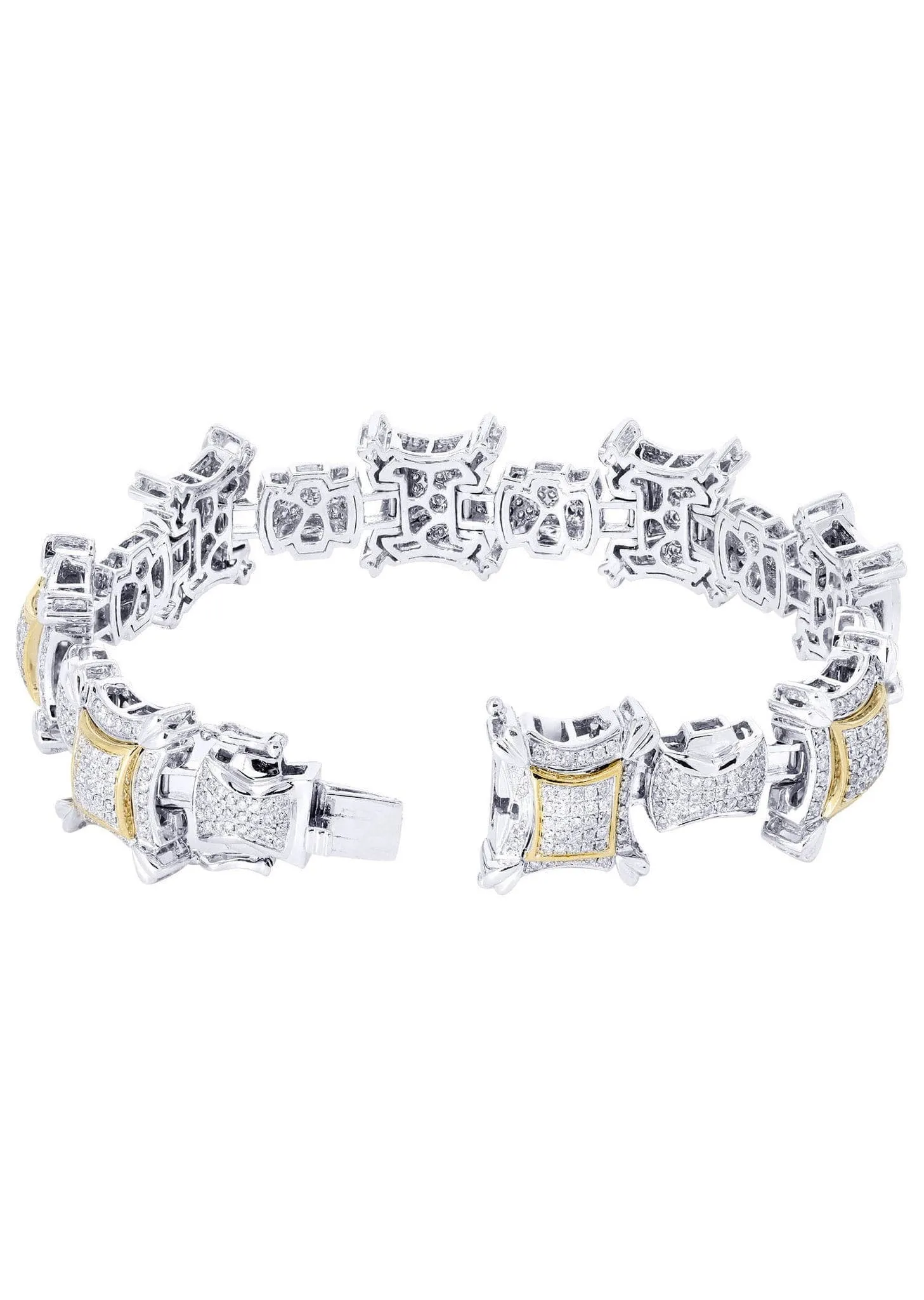 Mens Diamond Bracelet White Gold| 5.27 Carats| 58.71 Grams