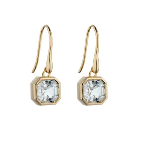 MILENA Gold Earrings with White Topaz