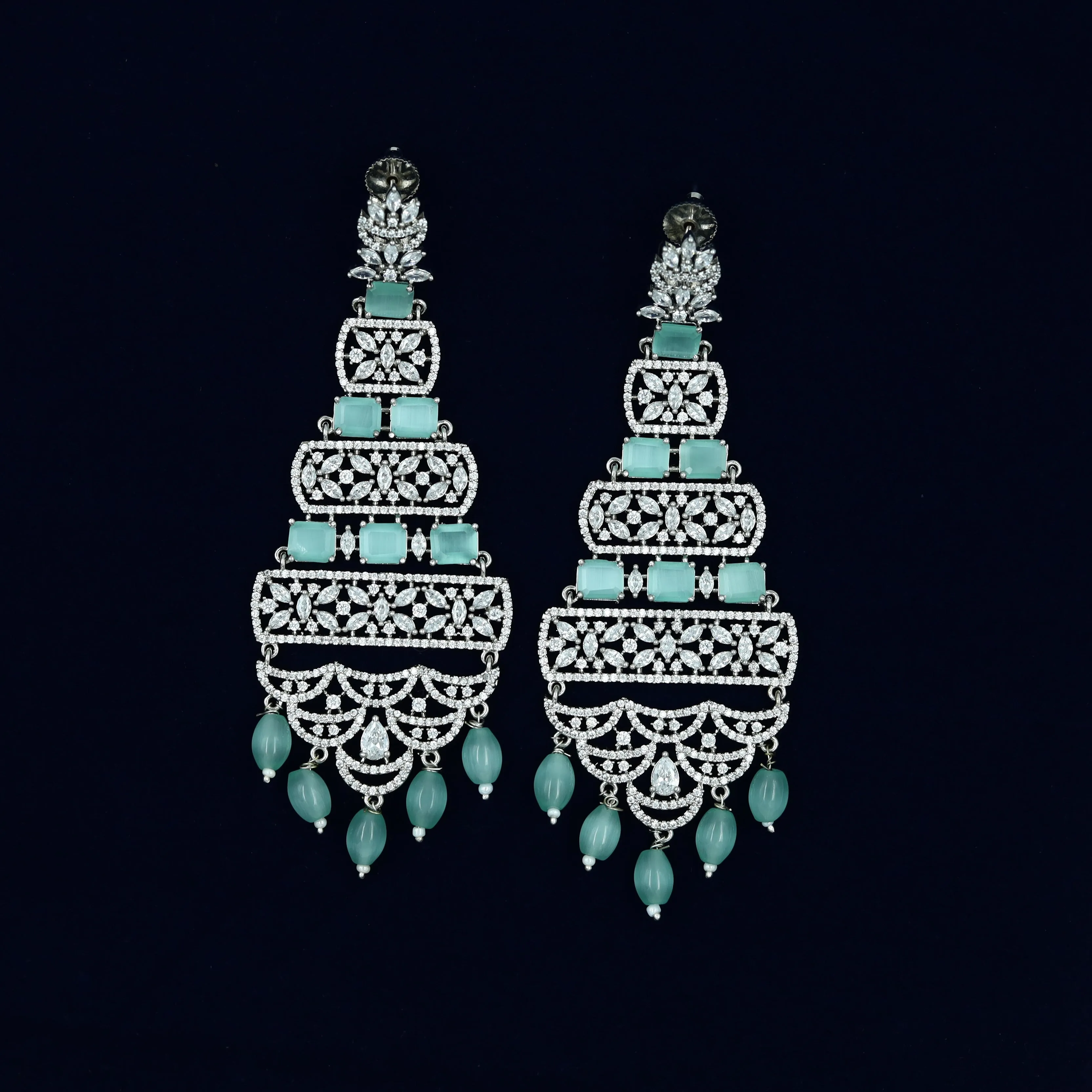 Mint Green Zircon/AD Earring 9791-4888