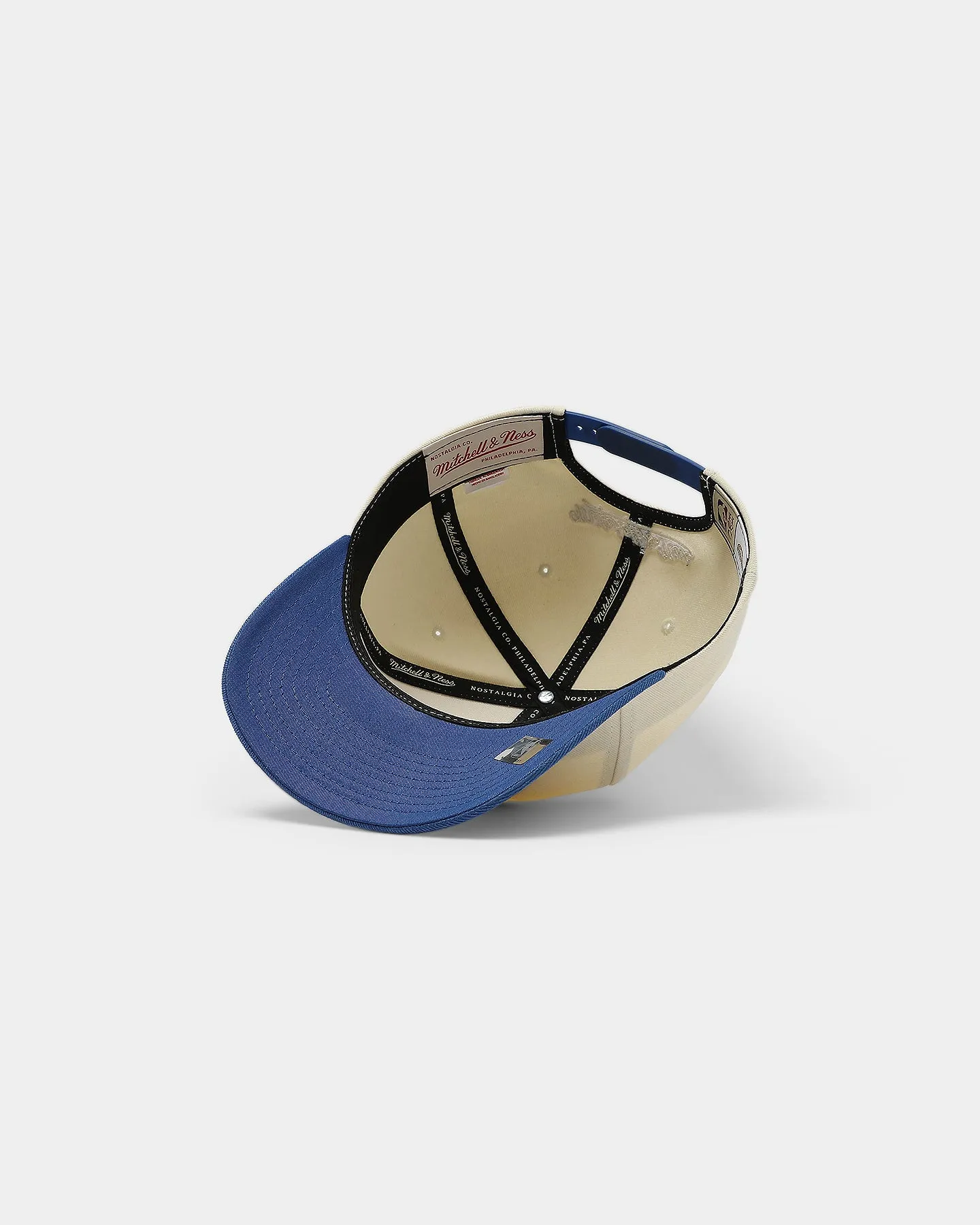 Mitchell & Ness Denver Nuggets Pro Crown Snapback Off White/Royal