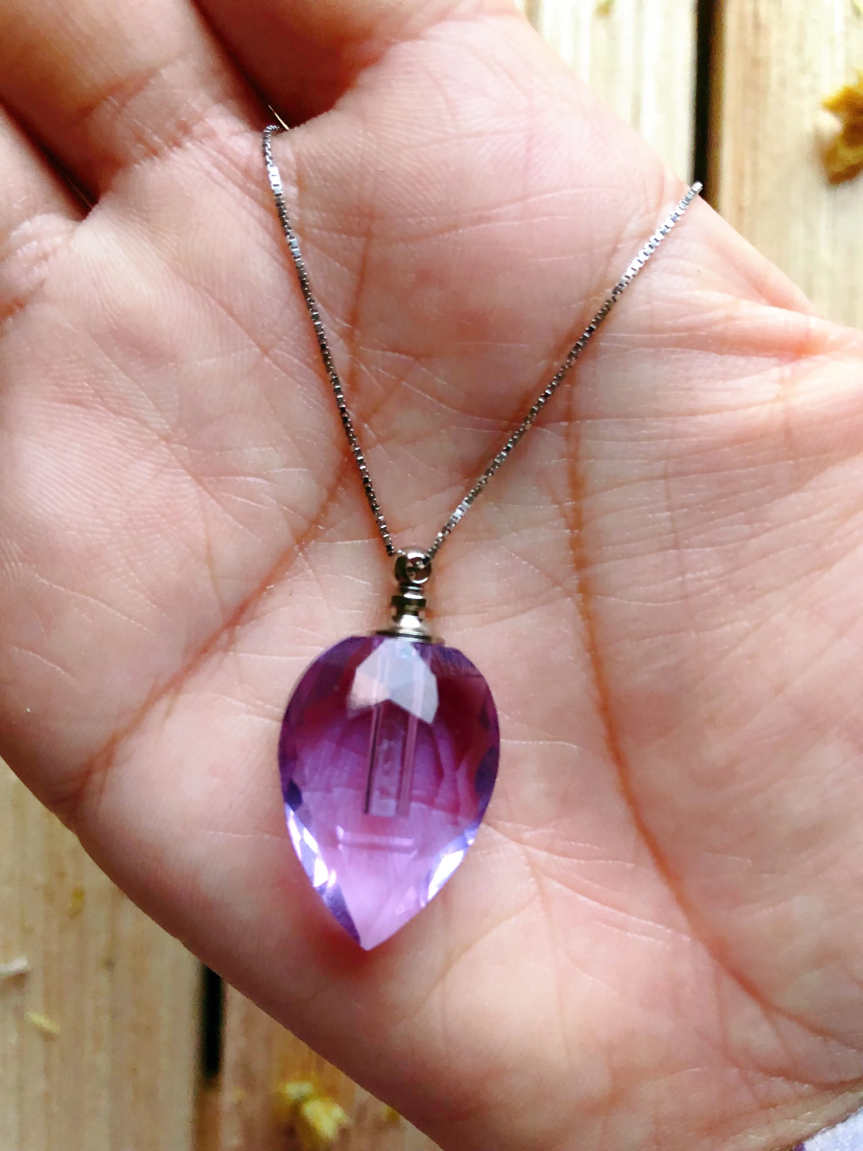 Moon amethyst Clear Quartz obsidian green Aventurine Necklaces