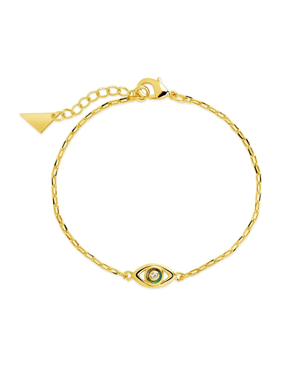 Mother of Pearl Evil Eye & Chain Bracelet Set of 3