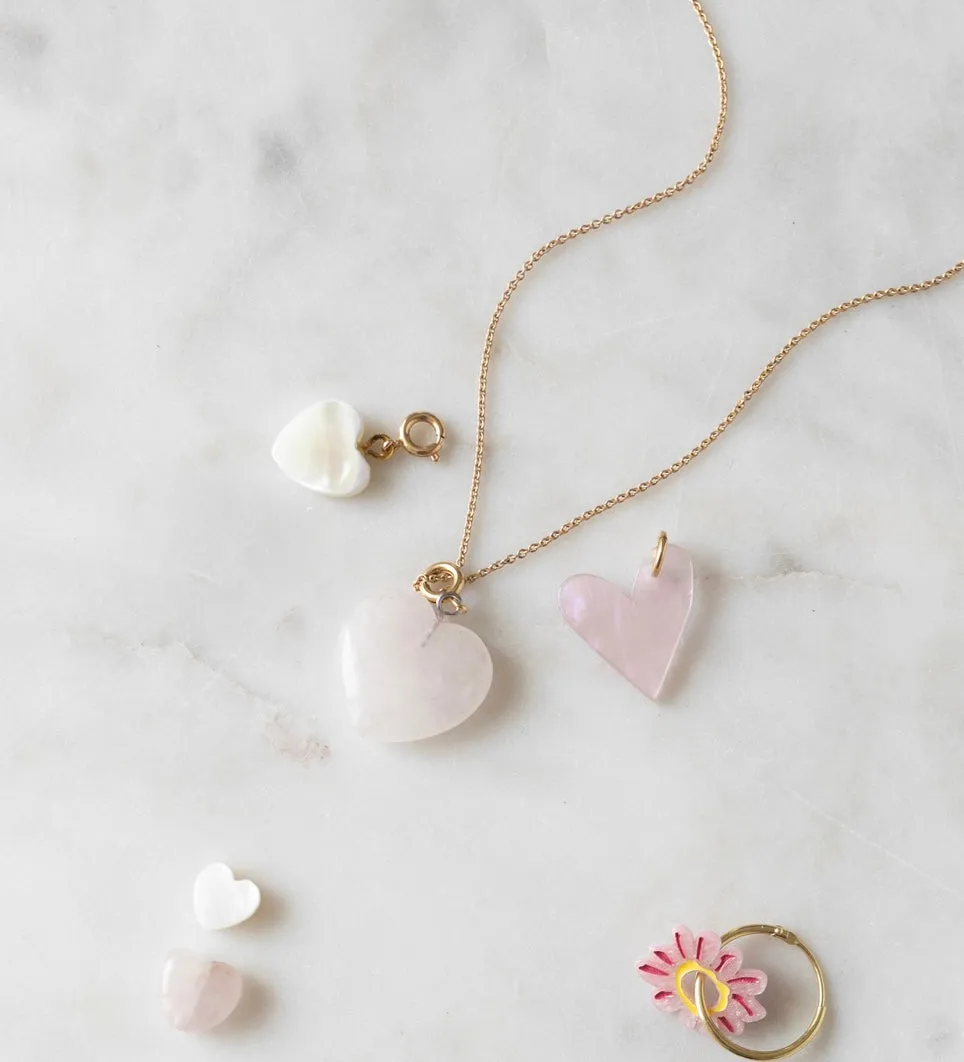 Mother of pearl heart charm