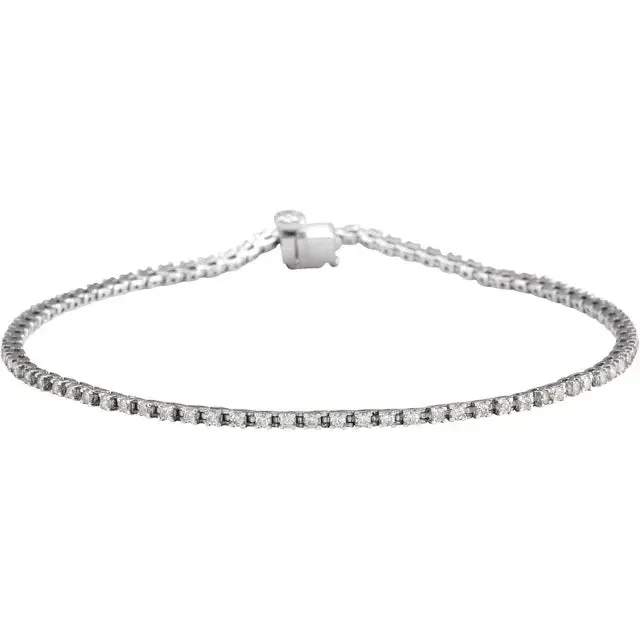 Natural Diamond Line Bracelet - 1ct