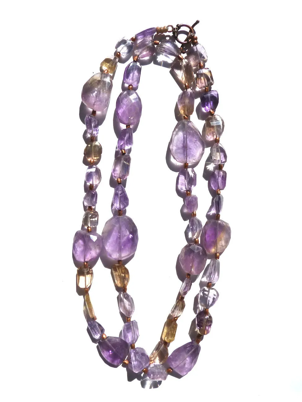 Necklace Copper And Semiprecious Mix Double Length