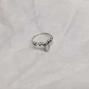 Ornate Teardrop  Gemstone Ring