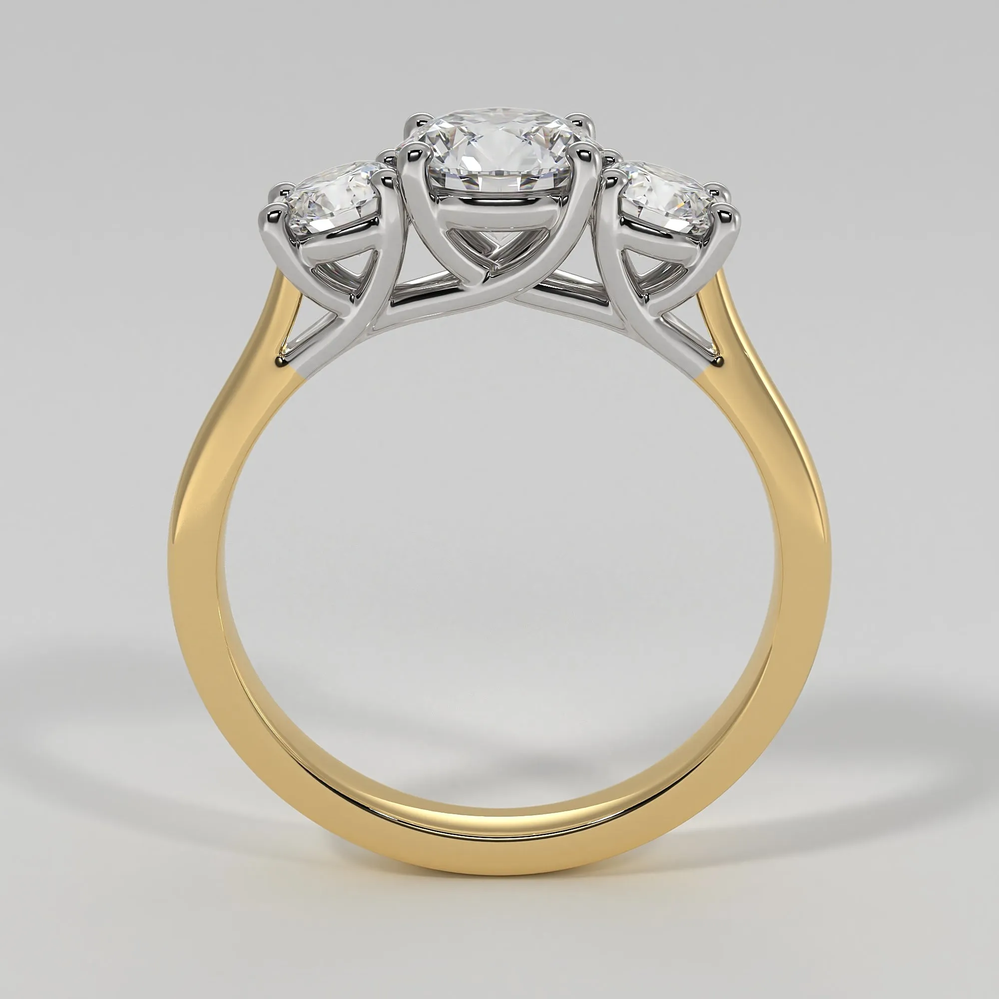 Ornate Trilogy Engagement Ring