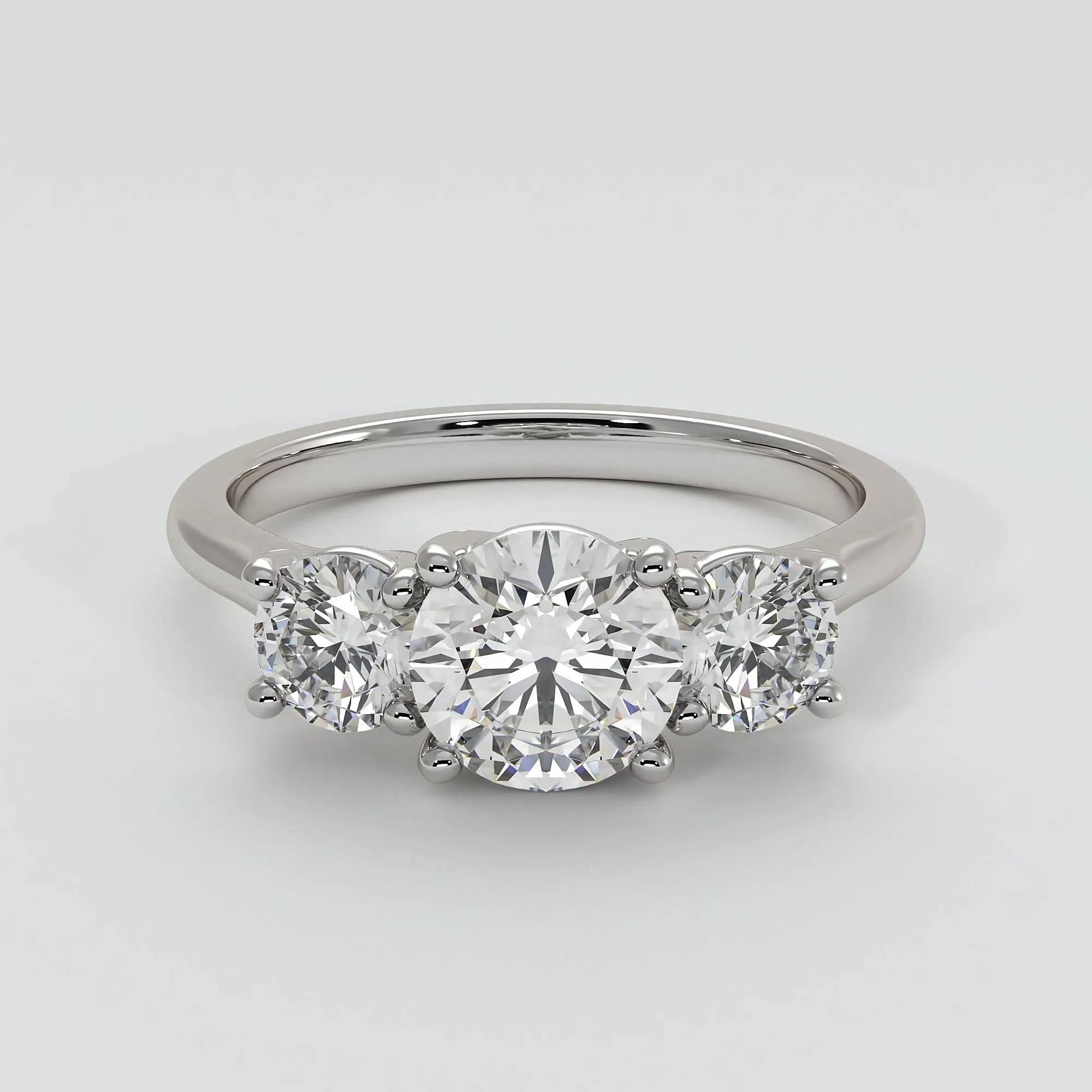 Ornate Trilogy Engagement Ring