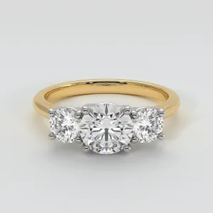 Ornate Trilogy Engagement Ring