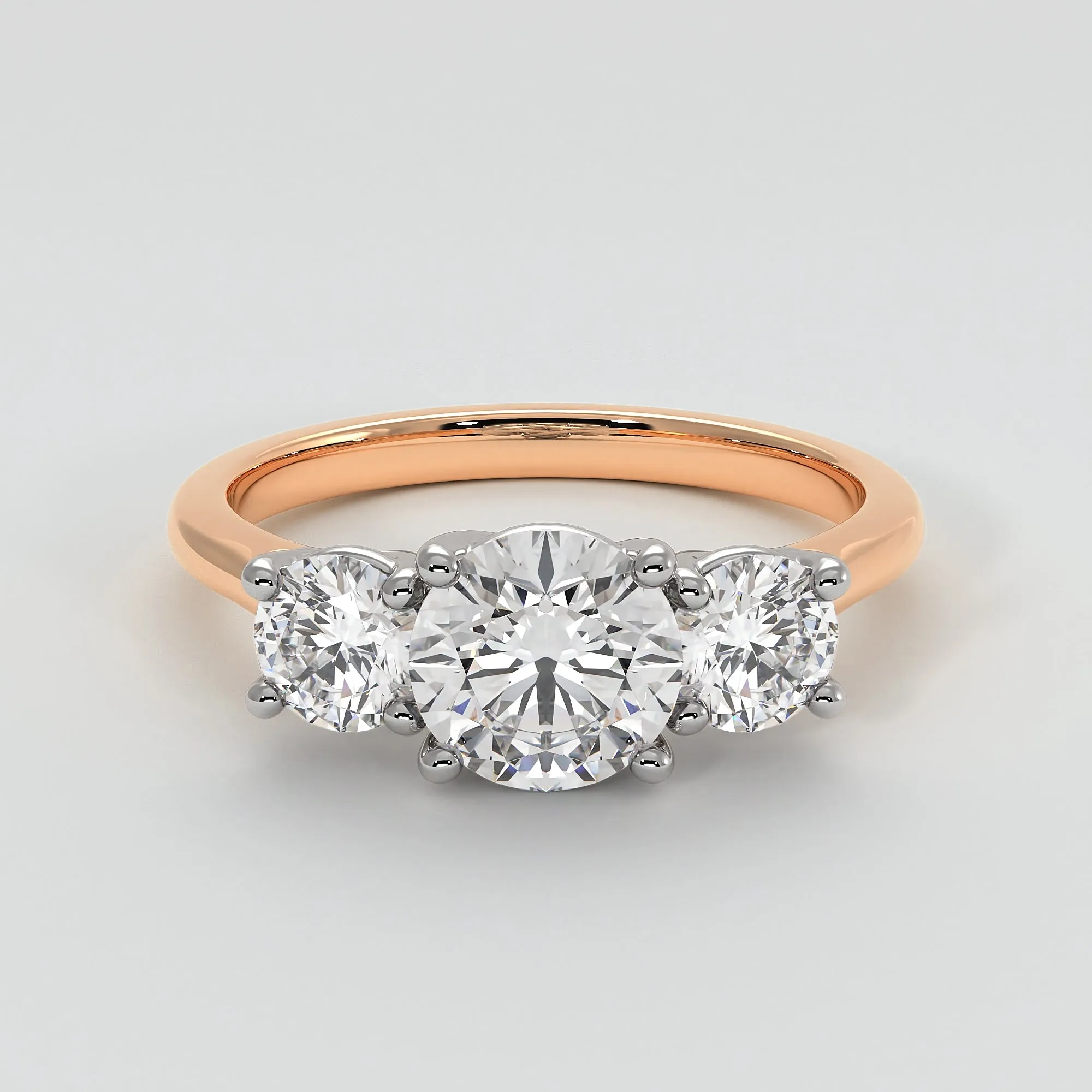 Ornate Trilogy Engagement Ring