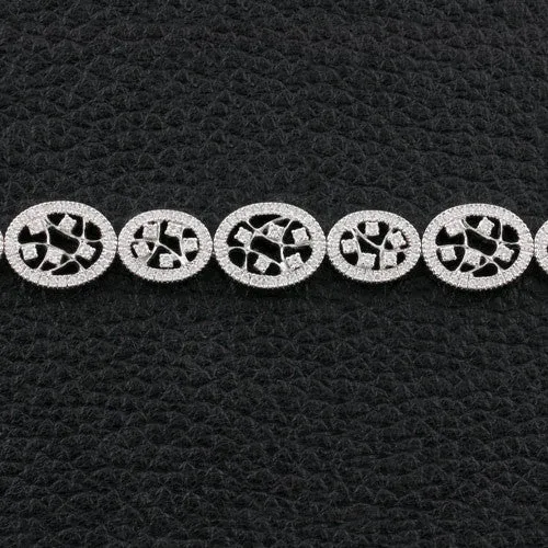 Oval Design Diamond Bracelet