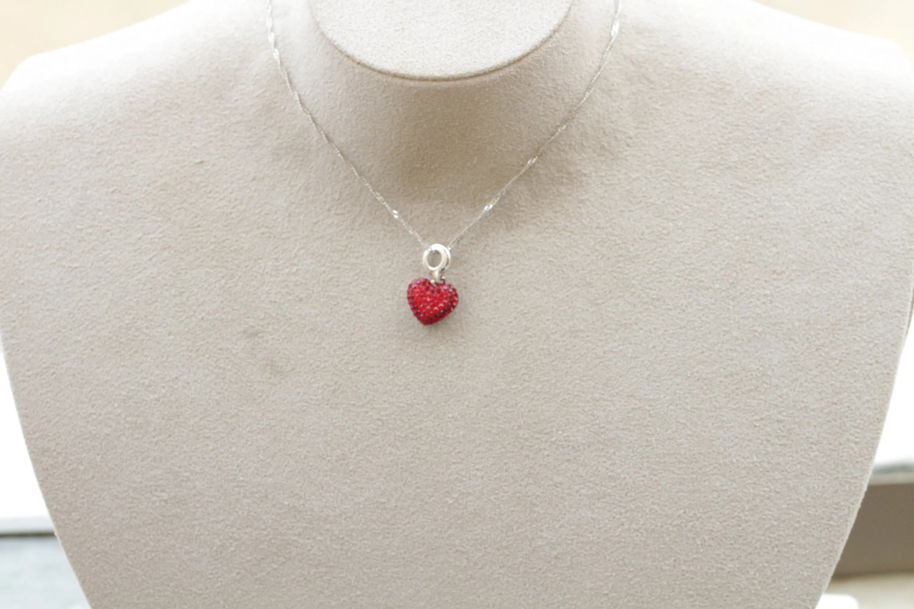 Red heart necklace Gift