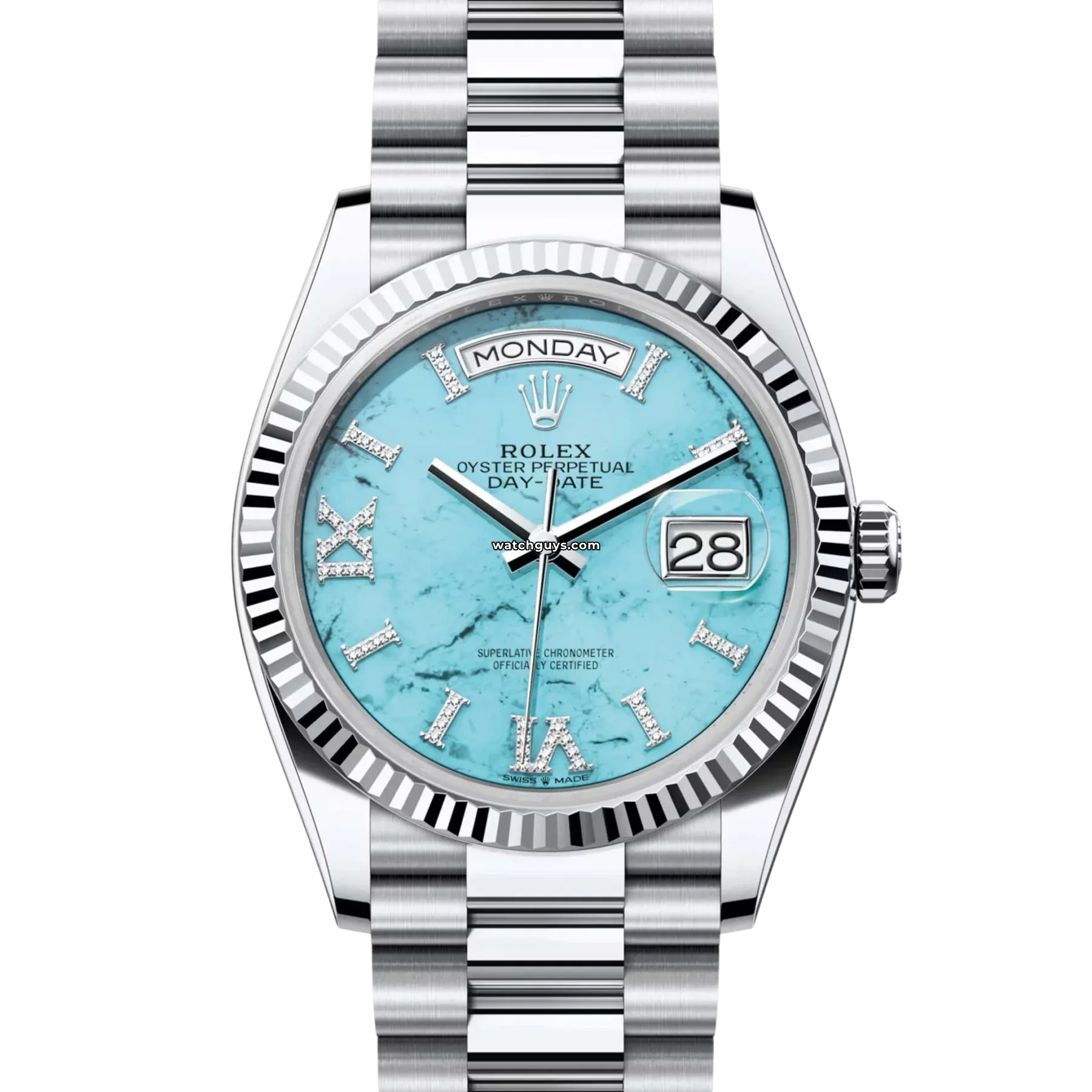 Rolex Day-Date 128236 Platinum Turquoise