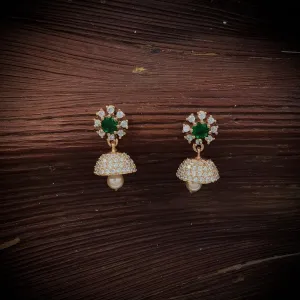 Rose Gold Plated Zircon/AD Light Jhumki 18019-5201