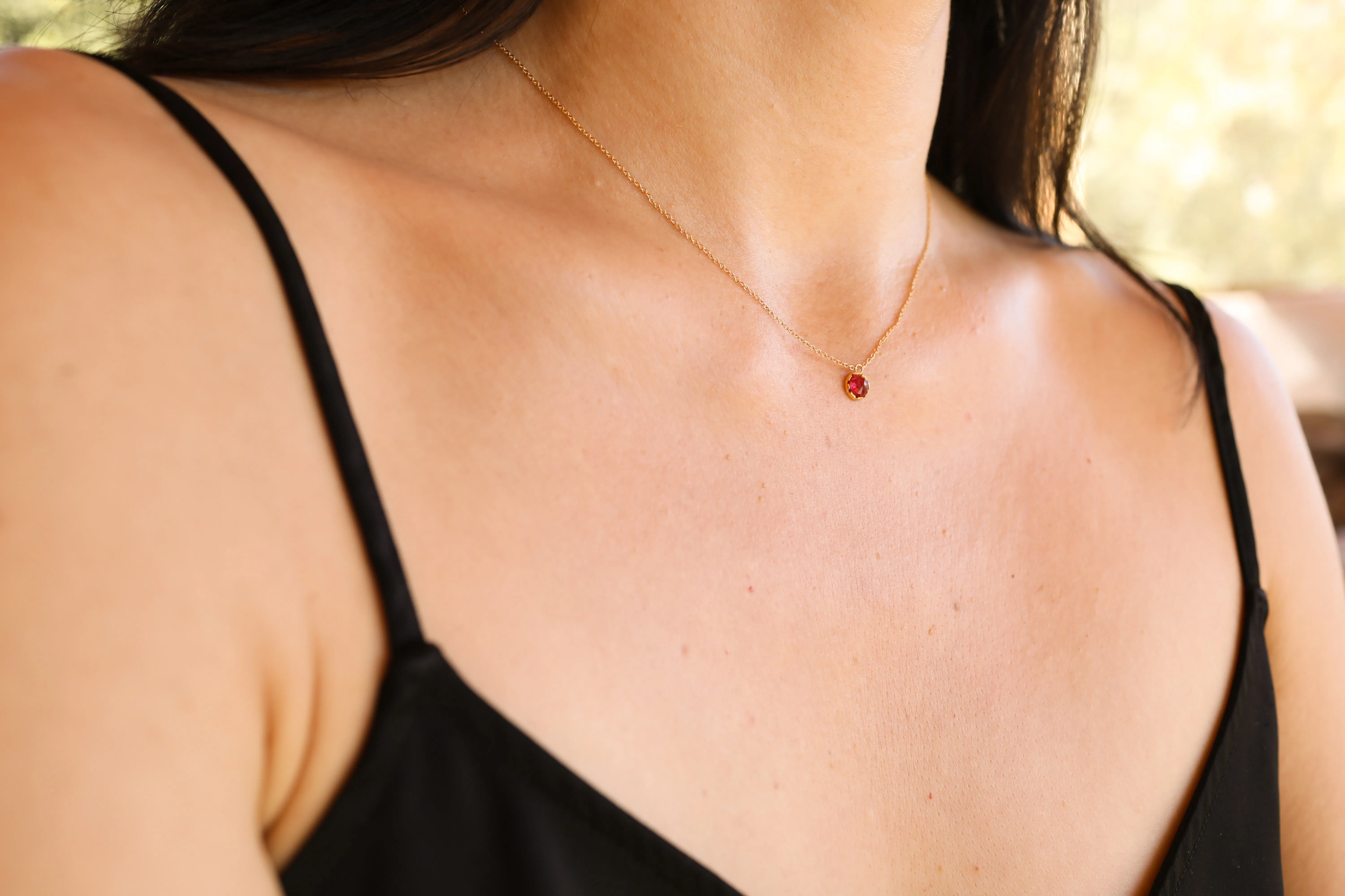 Ruby Petal Necklace